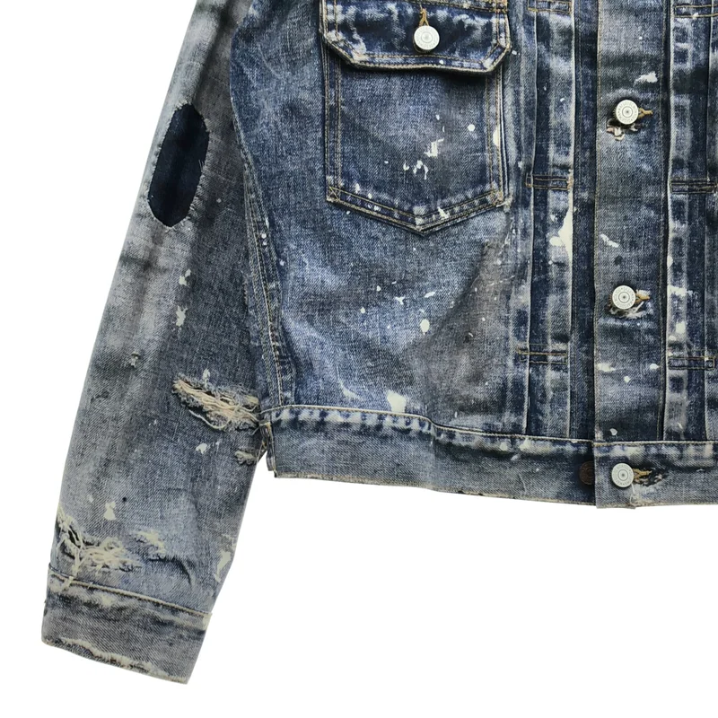 eye JUNYA WATANABE COMME des GARCONS MAN / アイジュンヤワタナベ マン | 2026SS | × New Manual / Wネーム 転写デニムプリントジャケット | XL | メンズ