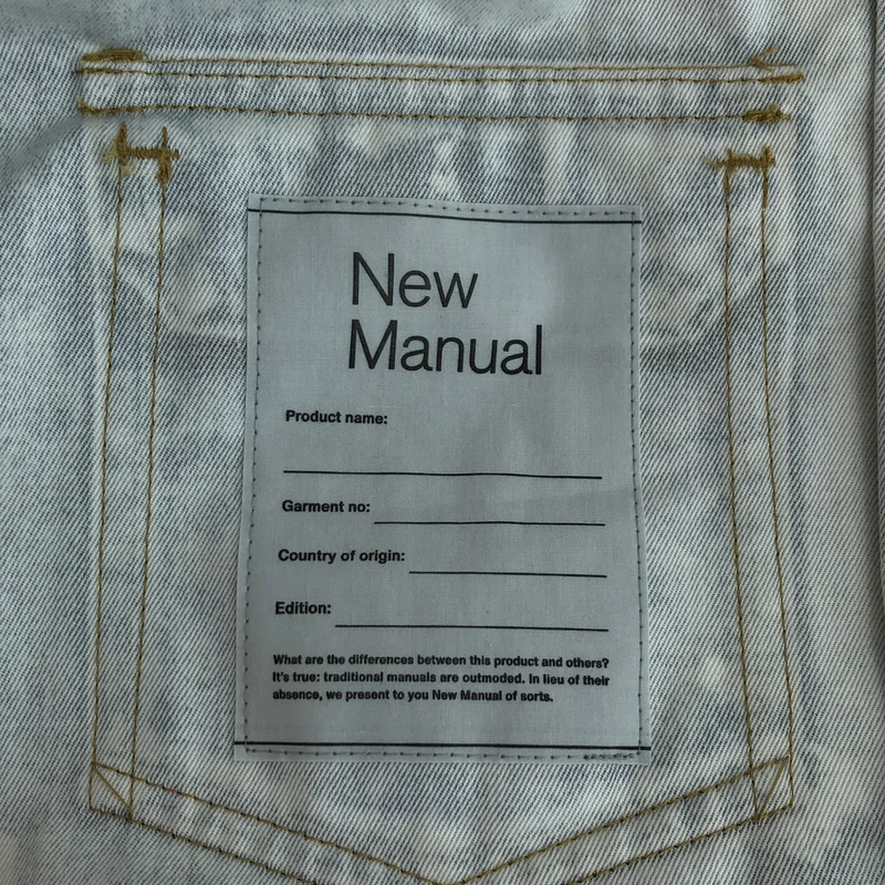 eye JUNYA WATANABE COMME des GARCONS MAN / アイジュンヤワタナベ マン | 2026SS | × New Manual / Wネーム 転写デニムプリントジャケット | XL | メンズ
