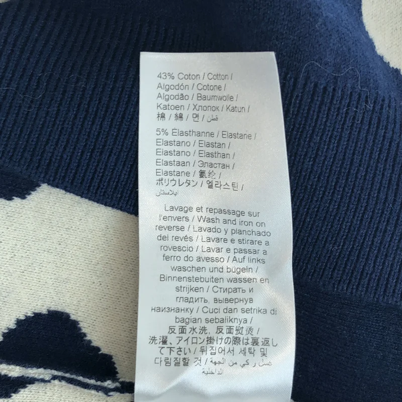KENZO / ケンゾー | ウール コットン ボケフラワー Vネックニット | XS | レディース