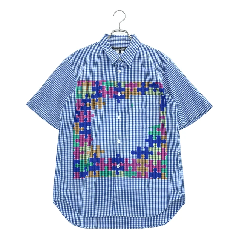 COMME des GARCONS HOMME DEUX / コムデギャルソンオムドゥ | 2024SS | チェック パズルプリント シャツ | M | メンズ