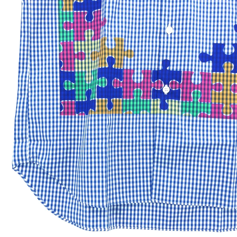 COMME des GARCONS HOMME DEUX / コムデギャルソンオムドゥ | 2024SS | チェック パズルプリント シャツ | M | メンズ