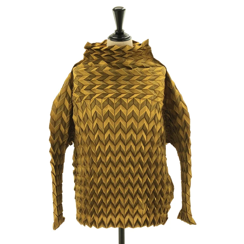 A-POC ABLE ISSEY MIYAKE / エイポックエイブルイッセイミヤケ | 2023AW | TYPE-O 009 3Dプリーツ ハイネックカットソー AT33FJ213 | 1 | メンズ