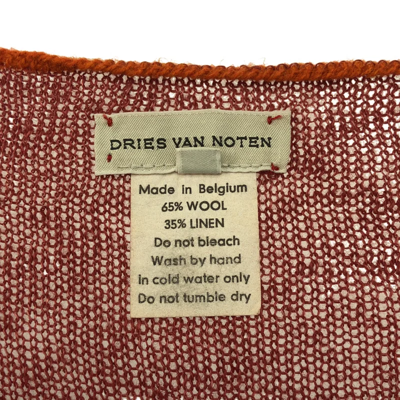 DRIES VAN NOTEN / ドリスヴァンノッテン | ライカ期 / リネン ウール ニットベスト | S | レディース
