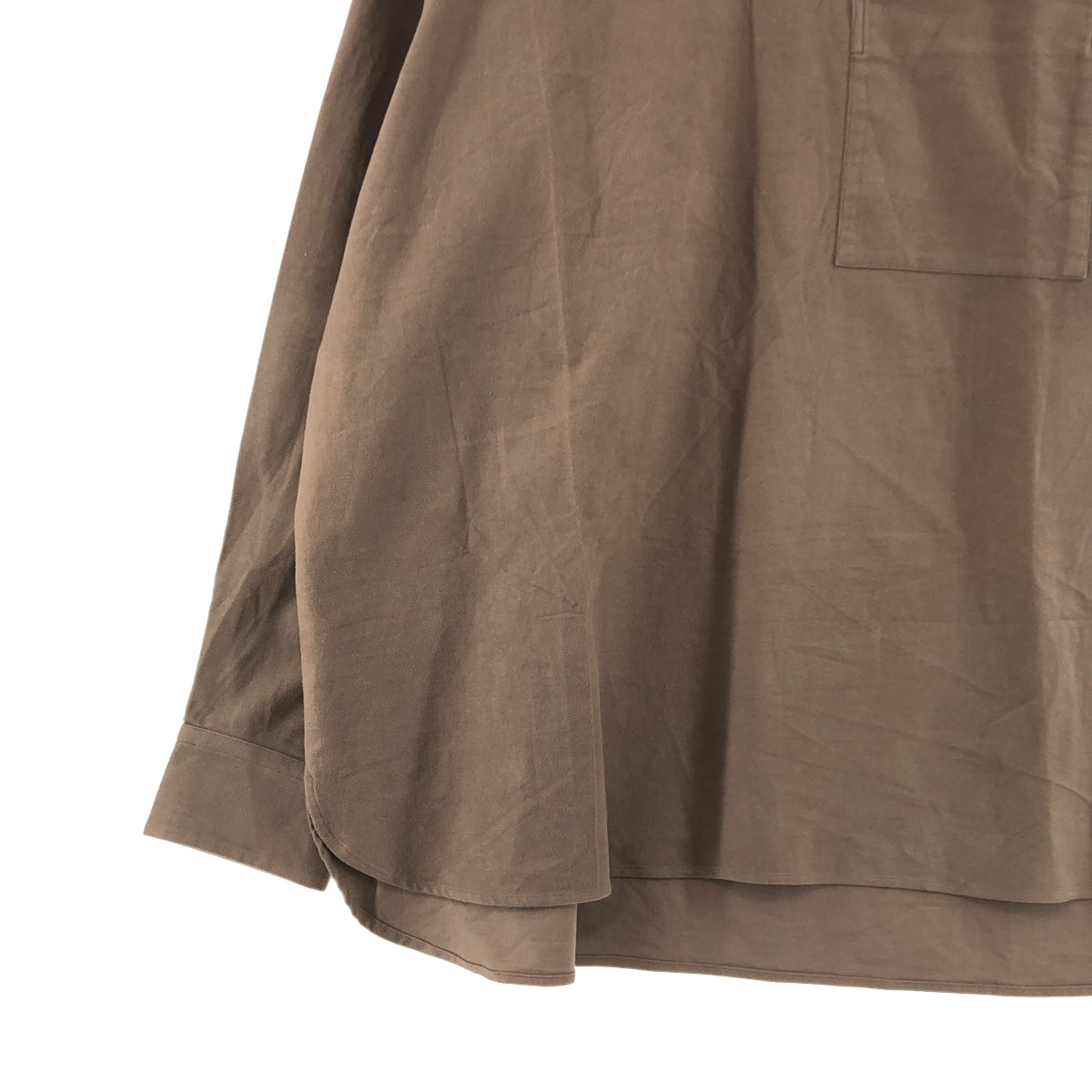 【美品】  mina perhonen / ミナペルホネン | plow コットン プルオーバー シャツ | M | ブラウン | レディース 美品】 mina perhonen / ミナペルホネン | plow コットン プルオーバー