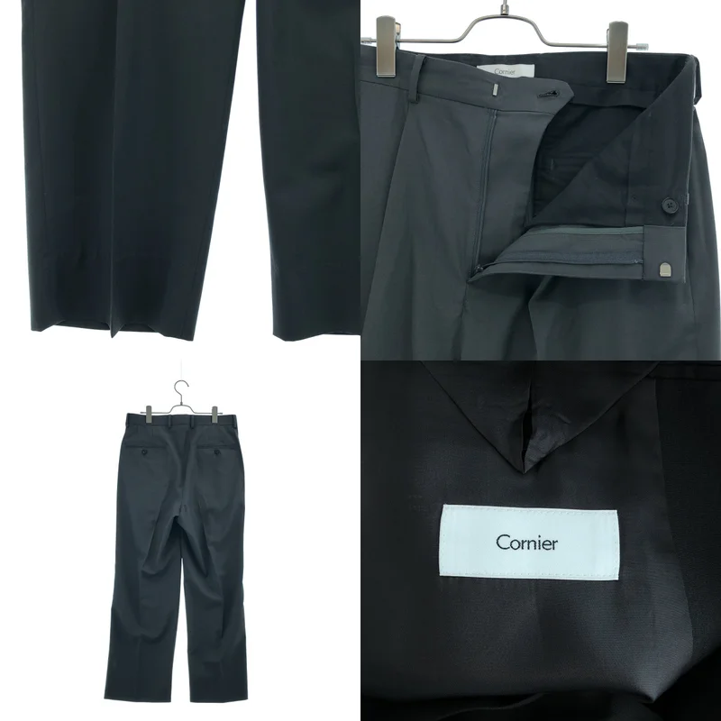 CORNIER / コルニエ | セットアップ / Super130’s WOOL TROPICAL テーラードジャケット / スラックス | L | メンズ