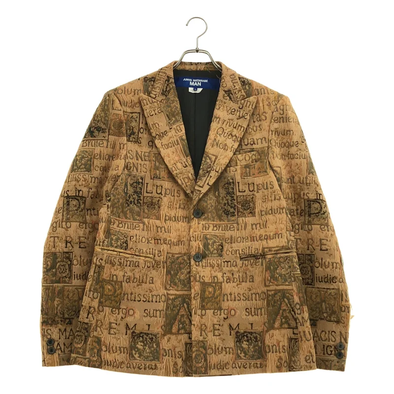 JUNYAWATANABE COMMEdesGARCONS MAN / ジュンヤワタナベマン | 2026SS | ジャガード 総柄 ピークドラペル テーラードジャケット | L | メンズ