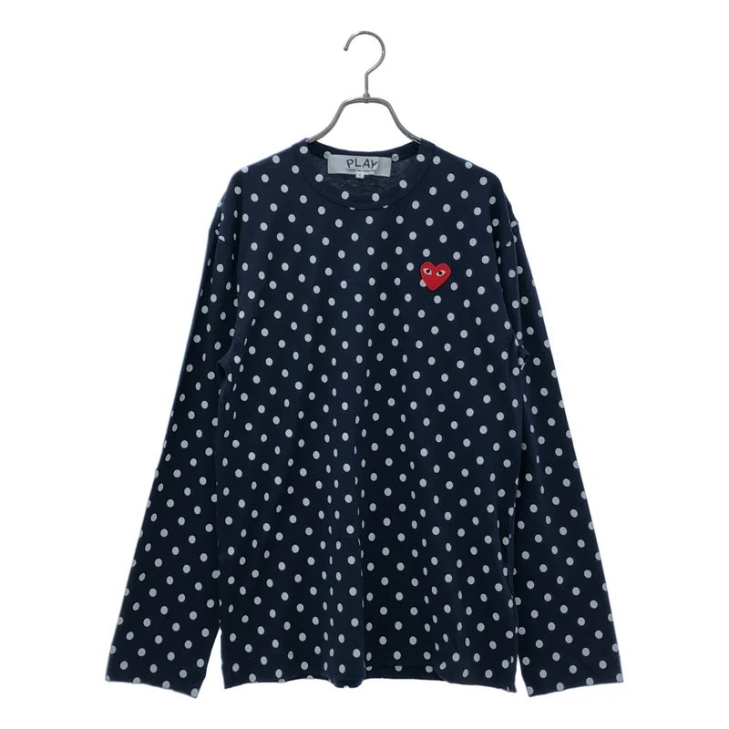 PLAY COMME des GARCONS / プレイコムデギャルソン | ドット ハートパッチ Tシャツ_長袖 | L | メンズ