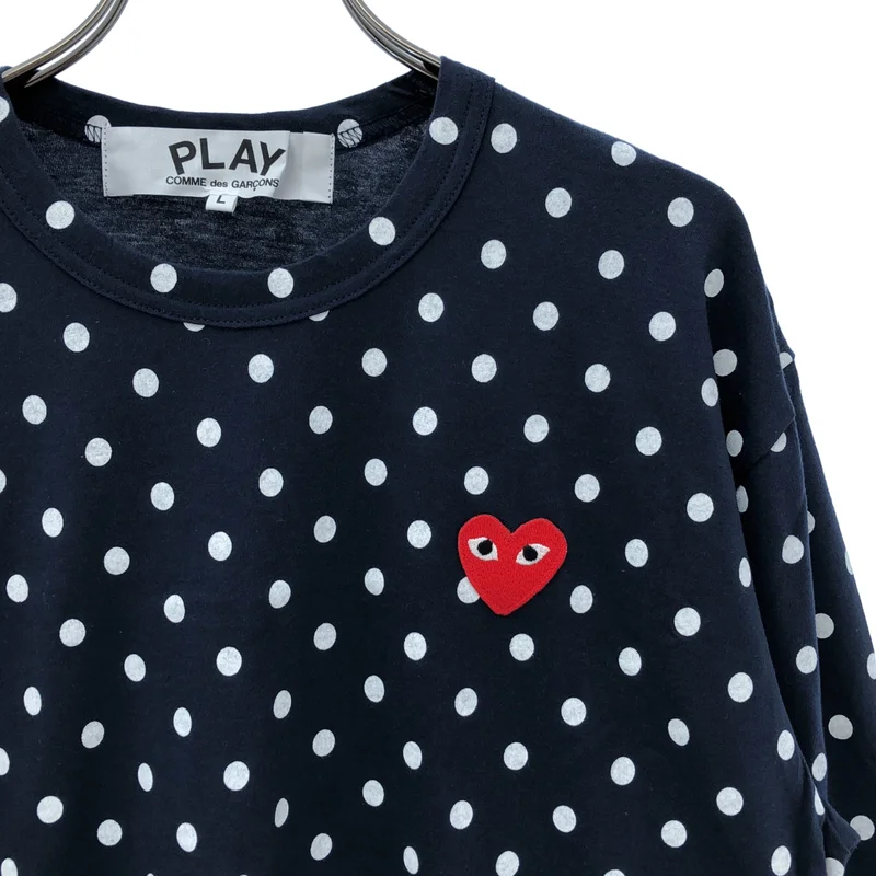 PLAY COMME des GARCONS / プレイコムデギャルソン | ドット ハートパッチ Tシャツ_長袖 | L | メンズ