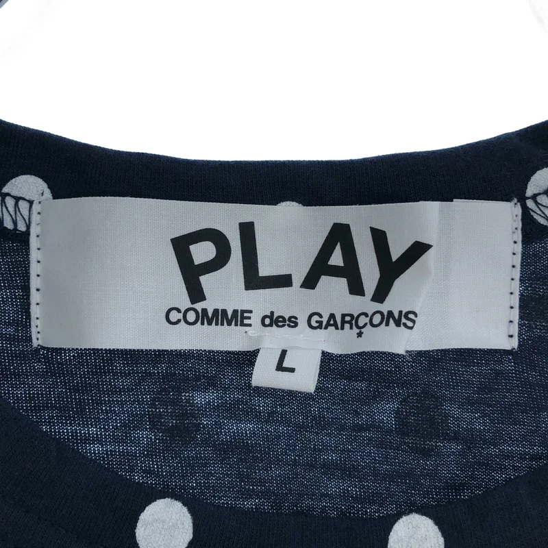 PLAY COMME des GARCONS / プレイコムデギャルソン | ドット ハートパッチ Tシャツ_長袖 | L | メンズ