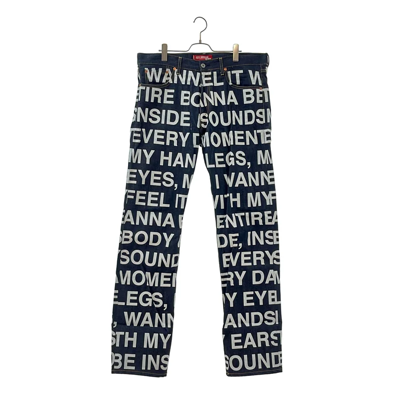 JUNYAWATANABE COMMEdesGARCONS MAN / ジュンヤワタナベマン | 2017AW | × Levi's / 503 ロゴプリント ロールアップデニムパンツ WT-P203 | L | メンズ