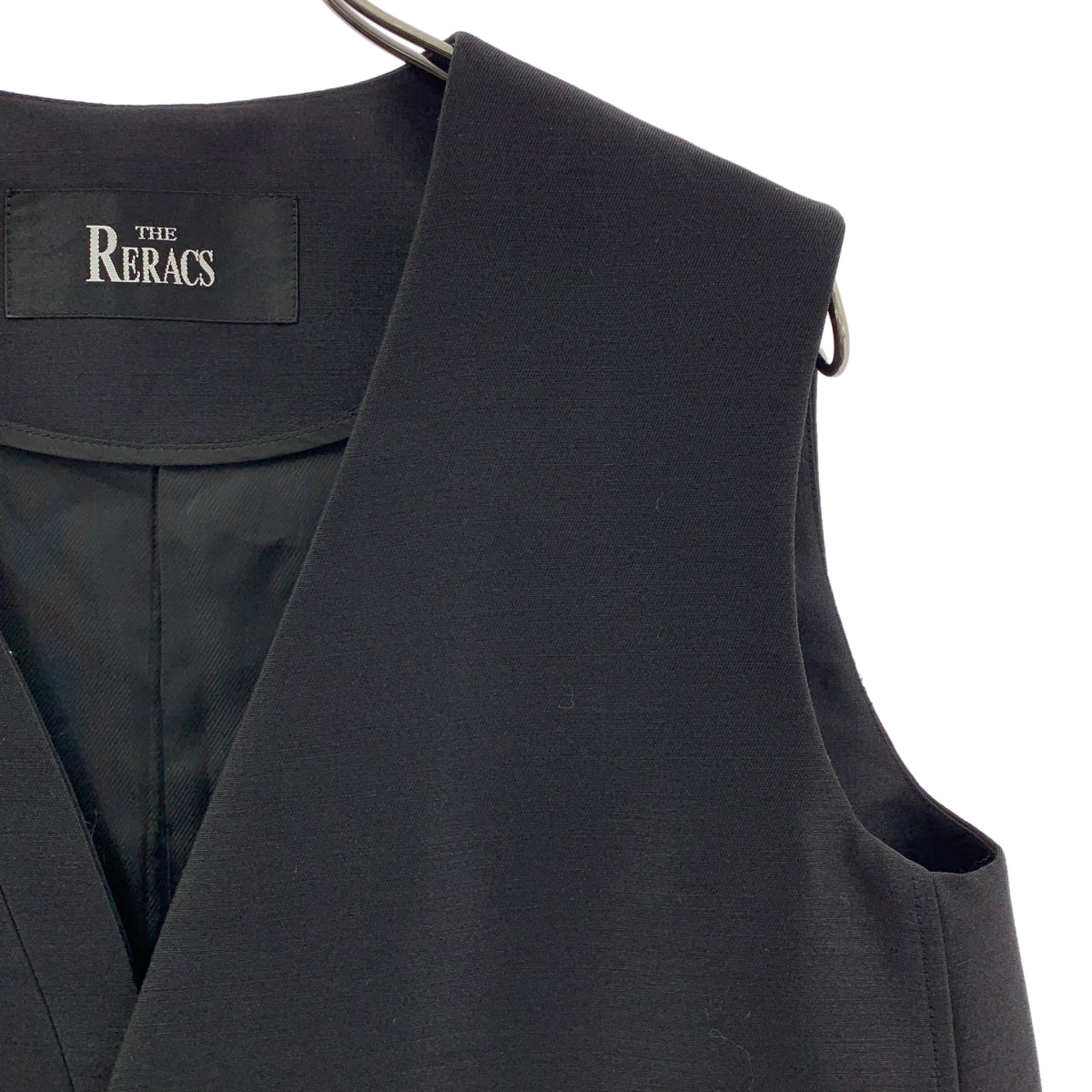 【新品】  THE RERACS / ザリラクス | チェスター ロング ベスト ジレ | 38 | ブラック | レディース THE RERACS / ザリラクス | チェスター ロング ベスト ジレ | 38