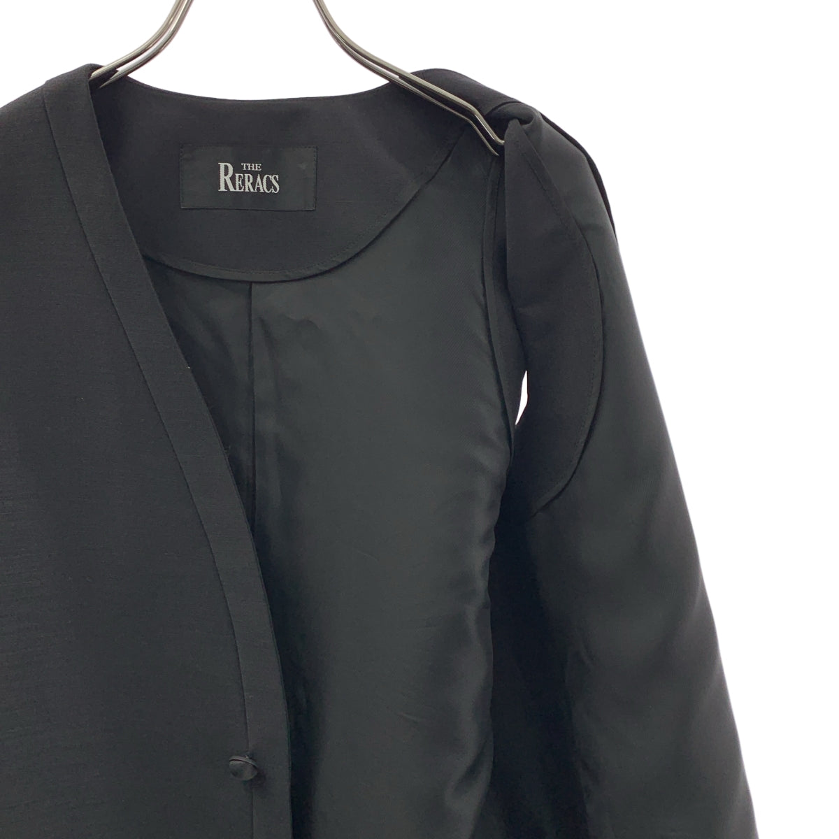 【新品】  THE RERACS / ザリラクス | チェスター ロング ベスト ジレ | 38 | ブラック | レディース THE RERACS / ザリラクス | チェスター ロング ベスト ジレ | 38