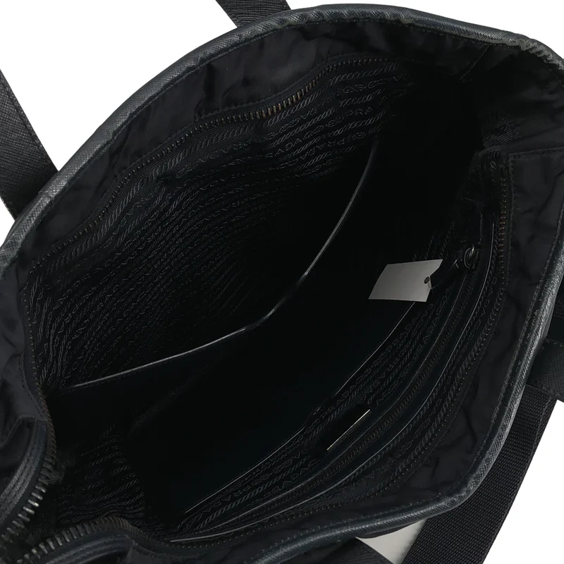 PRADA / プラダ | 2VG860 / Re-Nylon サフィアーノレザー トライアングルロゴ 2WAY トートバッグ |