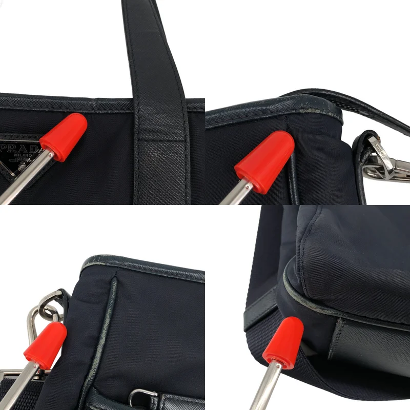 PRADA / プラダ | 2VG860 / Re-Nylon サフィアーノレザー トライアングルロゴ 2WAY トートバッグ |