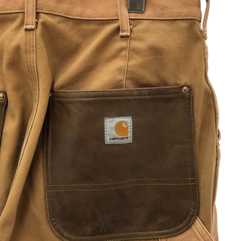 JUNYAWATANABE COMMEdesGARCONS MAN / ジュンヤワタナベマン | 2018SS | × Carhartt / レザーポケット パッチワーク ペインターパンツ | XS | メンズ