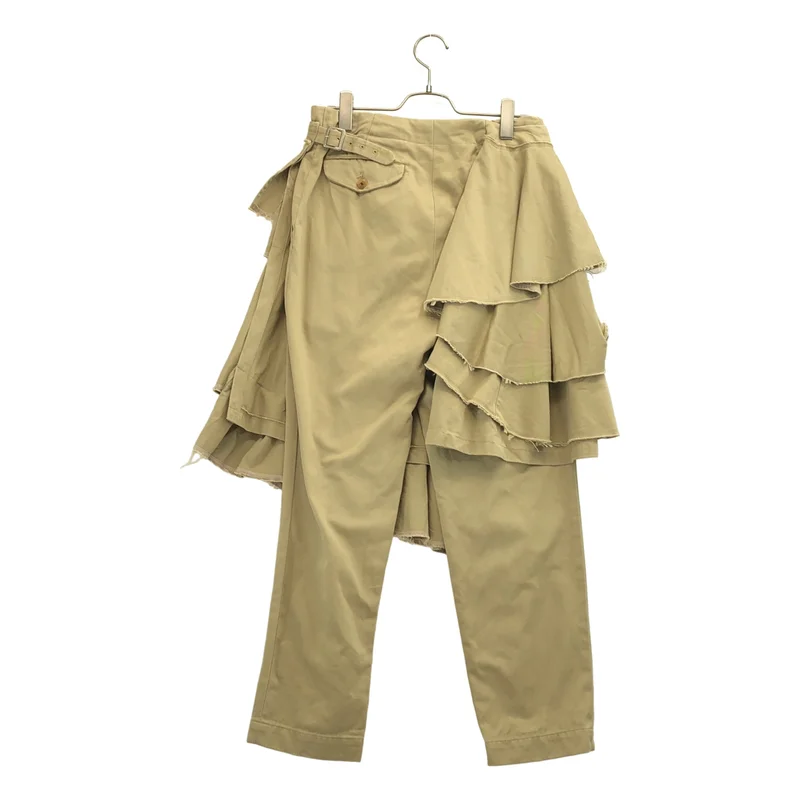 robe de chambre COMME des GARCONS / ローブドシャンブルコムデギャルソン | AD2003 | コットン フリル装飾 チノパンツ | M | レディース