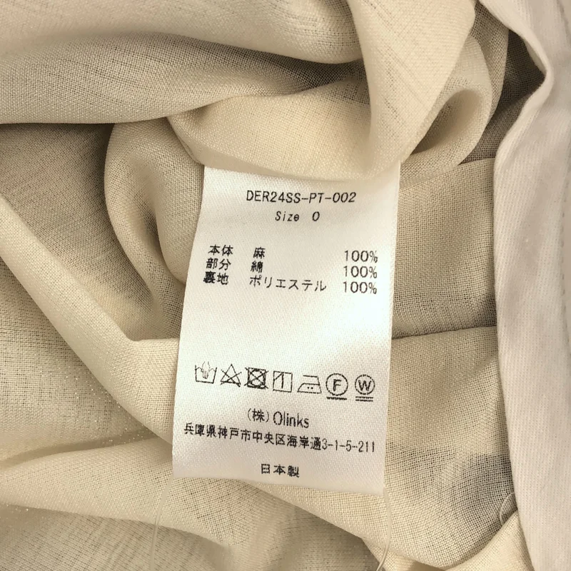 deres / デレス | 11th Linen Pants リネンパンツ | 0 | レディース