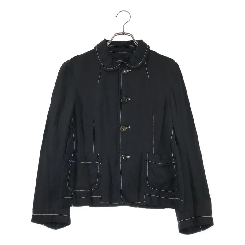tricot COMME des GARCONS / トリココムデギャルソン | 2017SS | 製品染め 丸襟 ジャケット | S | レディース