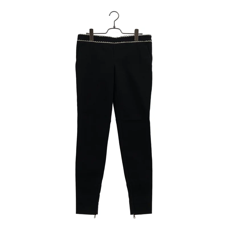 GUCCI / グッチ | ウエスト刺しゅう サイドジップ ストレッチパンツ | 42 | レディース