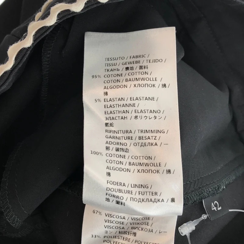 GUCCI / グッチ | ウエスト刺しゅう サイドジップ ストレッチパンツ | 42 | レディース