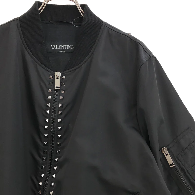 VALENTINO / ヴァレンティノ | ロックスタッズ ボンバージャケット | 48 | メンズ