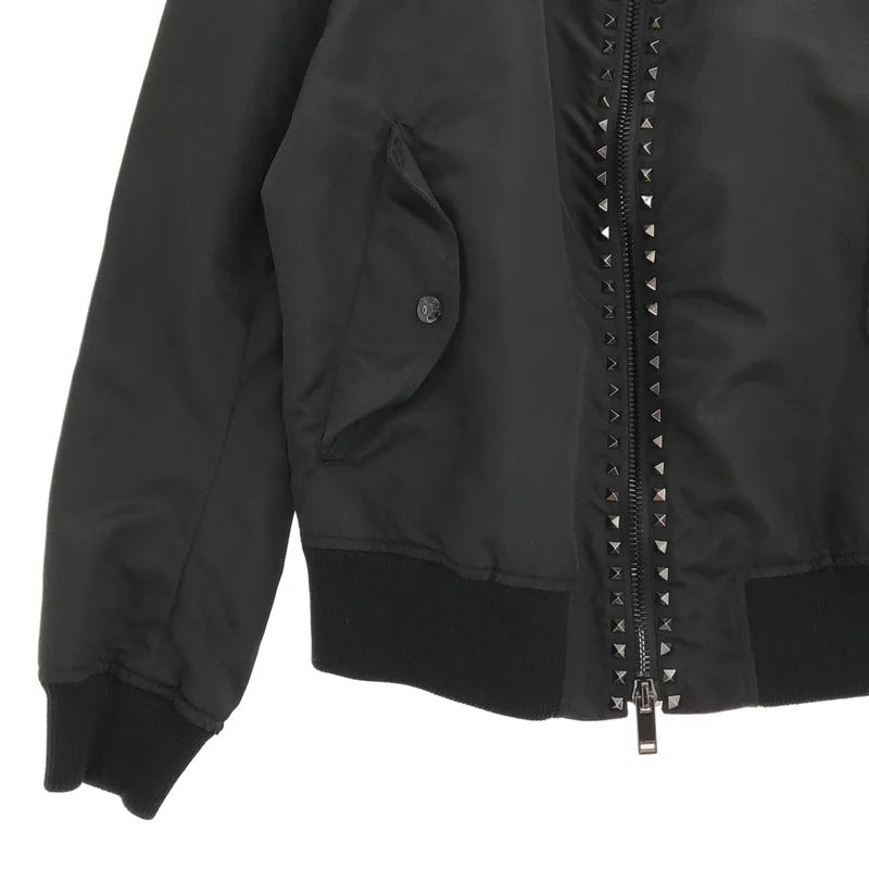 VALENTINO / ヴァレンティノ | ロックスタッズ ボンバージャケット | 48 | メンズ
