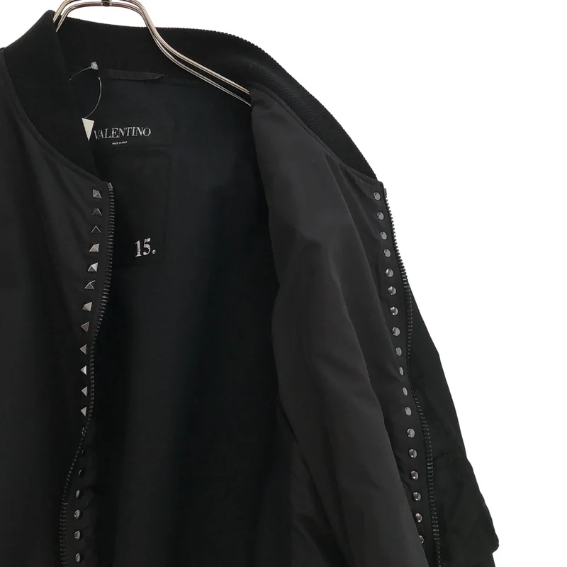 VALENTINO / ヴァレンティノ | ロックスタッズ ボンバージャケット | 48 | メンズ