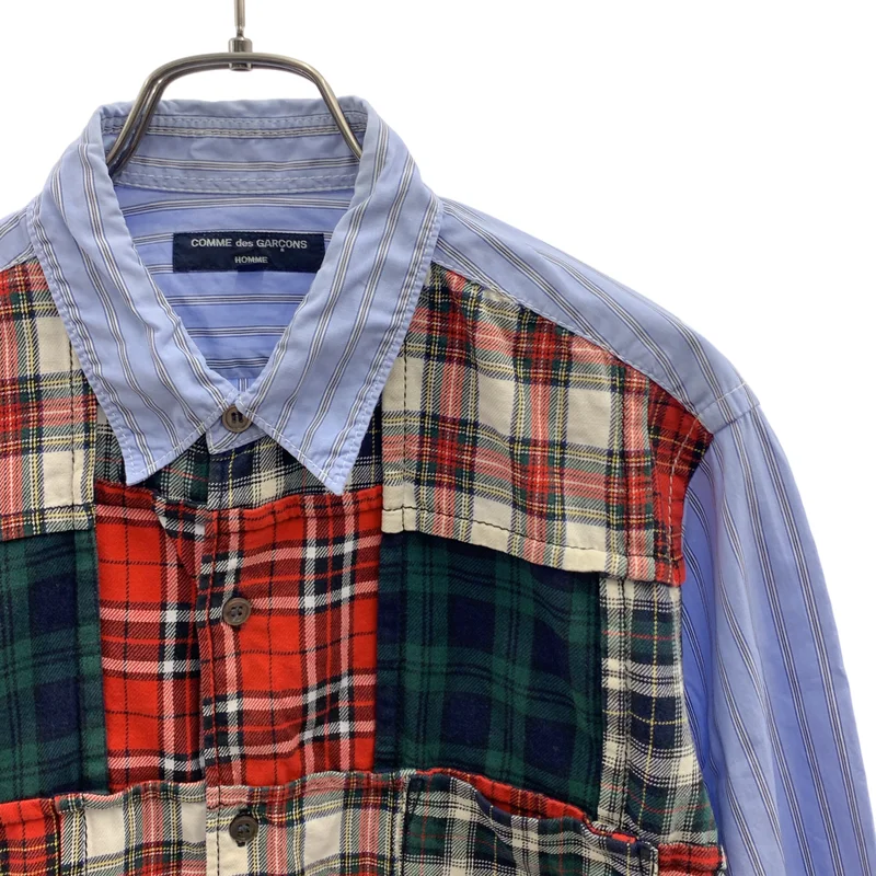 COMME des GARCONS HOMME / コムデギャルソンオム | タータンチェック パッチワーク シャツ | M | メンズ