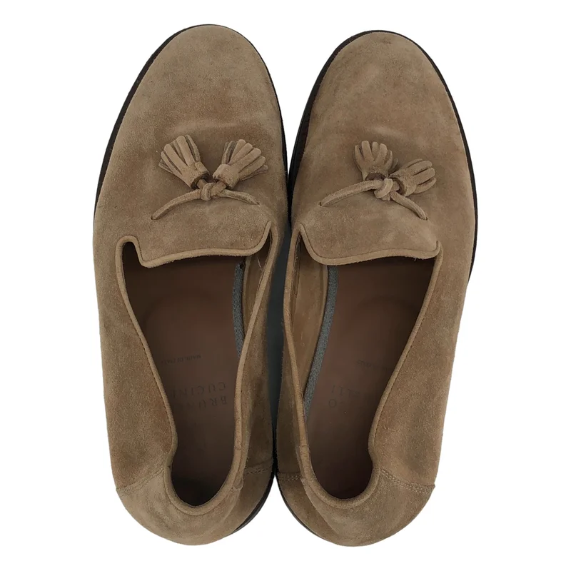 BRUNELLO CUCINELLI / ブルネロクチネリ | スエード タッセルローファー | 41 1/2 | メンズ
