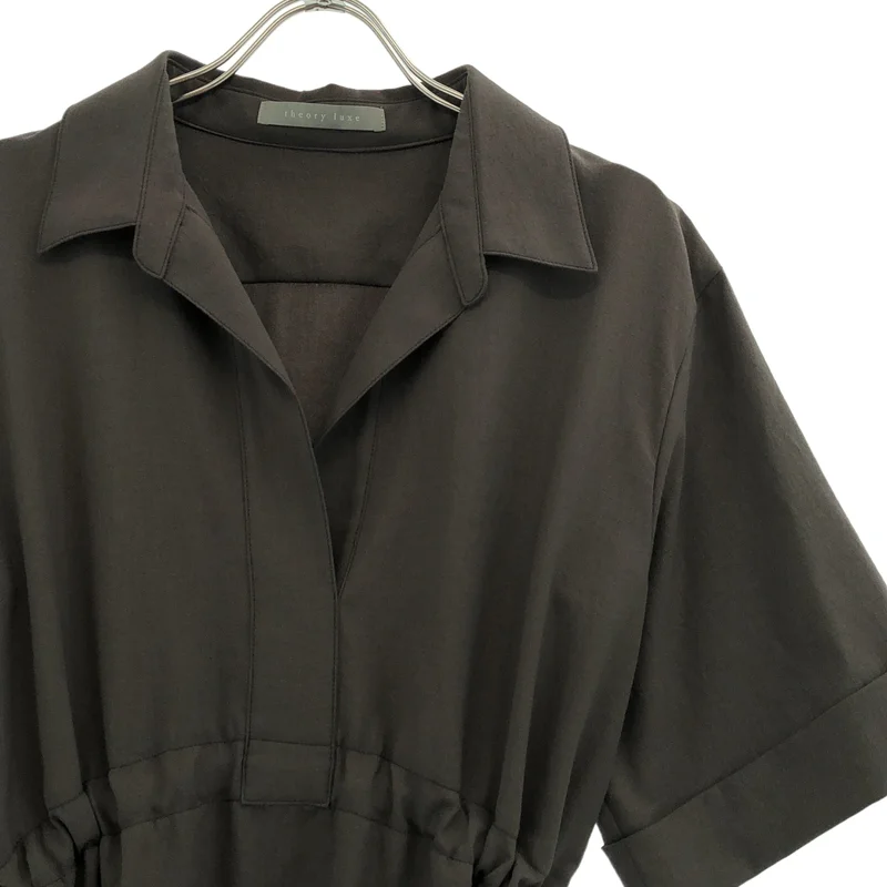 theory luxe / セオリーリュクス | aves rise ウォッシャブル ショートスリーブ シャツ ワンピース | 38 | レディース