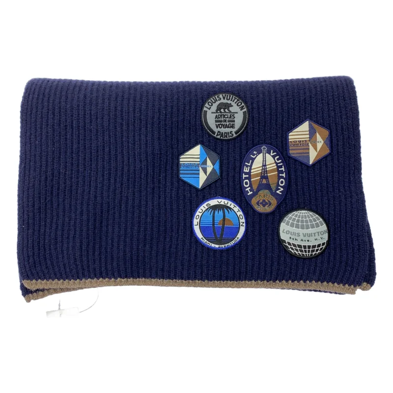 Louis Vuitton / ルイヴィトン | cashmere 100％ / カシミヤ ワッペン ストール マフラー |