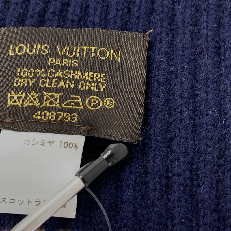 Louis Vuitton / ルイヴィトン | cashmere 100％ / カシミヤ ワッペン ストール マフラー |