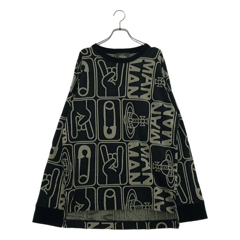 Vivienne Westwood MAN / ヴィヴィアンウエストウッドマン | オーブプリント 総柄 ロングスリーブTシャツ | 48 | メンズ