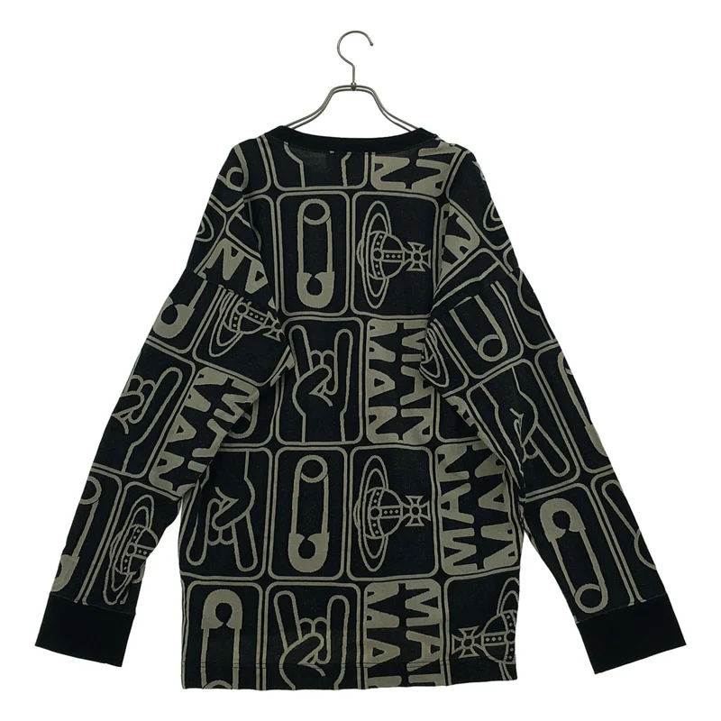 Vivienne Westwood MAN / ヴィヴィアンウエストウッドマン | オーブプリント 総柄 ロングスリーブTシャツ | 48 | メンズ