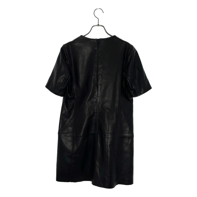 Acne Studios / アクネストゥディオズ | LIKA ラムレザー Vネック 半袖ワンピース | 36 | レディース