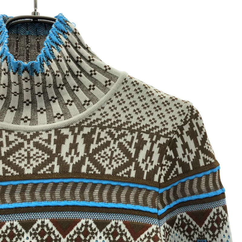 Mame Kurogouchi / マメクロゴウチ | Fair IsleHigh Neck Knitted Top ハイネック ニット | 1 | レディース