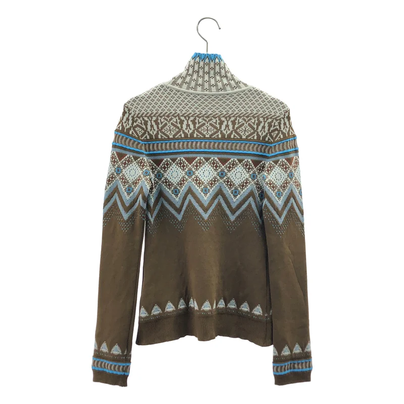 Mame Kurogouchi / マメクロゴウチ | Fair IsleHigh Neck Knitted Top ハイネック ニット | 1 | レディース