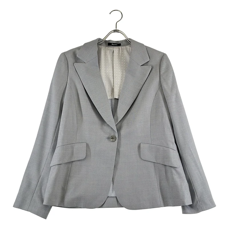 AQUASCUTUM / アクアスキュータム | セットアップ 1B テーラードジャケット 柄総裏地 / バックジップ スカート | 0S/8S | レディース