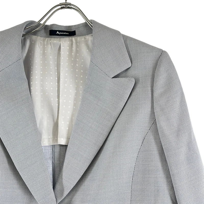 AQUASCUTUM / アクアスキュータム | セットアップ 1B テーラードジャケット 柄総裏地 / バックジップ スカート | 0S/8S | レディース