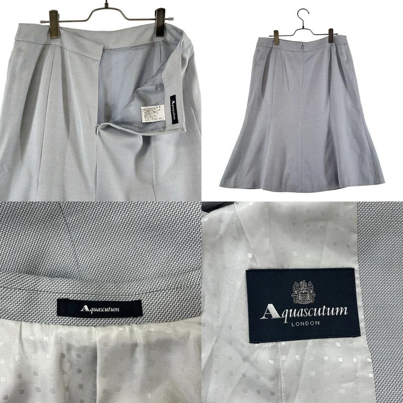 AQUASCUTUM / アクアスキュータム | セットアップ 1B テーラードジャケット 柄総裏地 / バックジップ スカート | 0S/8S | レディース