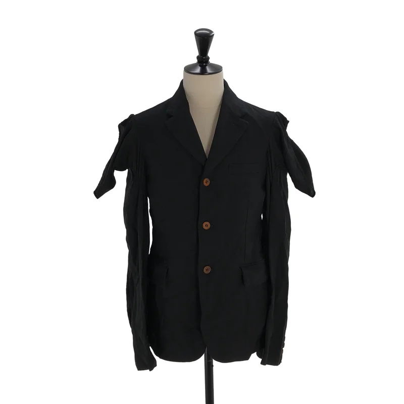 COMME des GARCONS HOMME PLUS / コムデギャルソンオムプリュス | 2024SS | ポリ縮絨 ダブルスリーブ ジャケット PM-J049 | S | メンズ