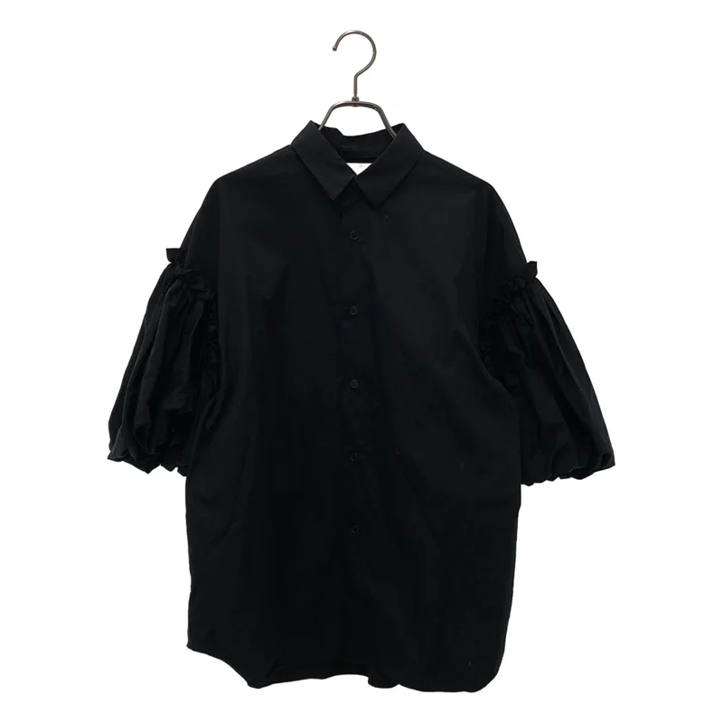 noir kei ninomiya / ノワールケイニノミヤ | 2020AW | コットン フリル五分袖 ブラウスシャツ | S | レディース