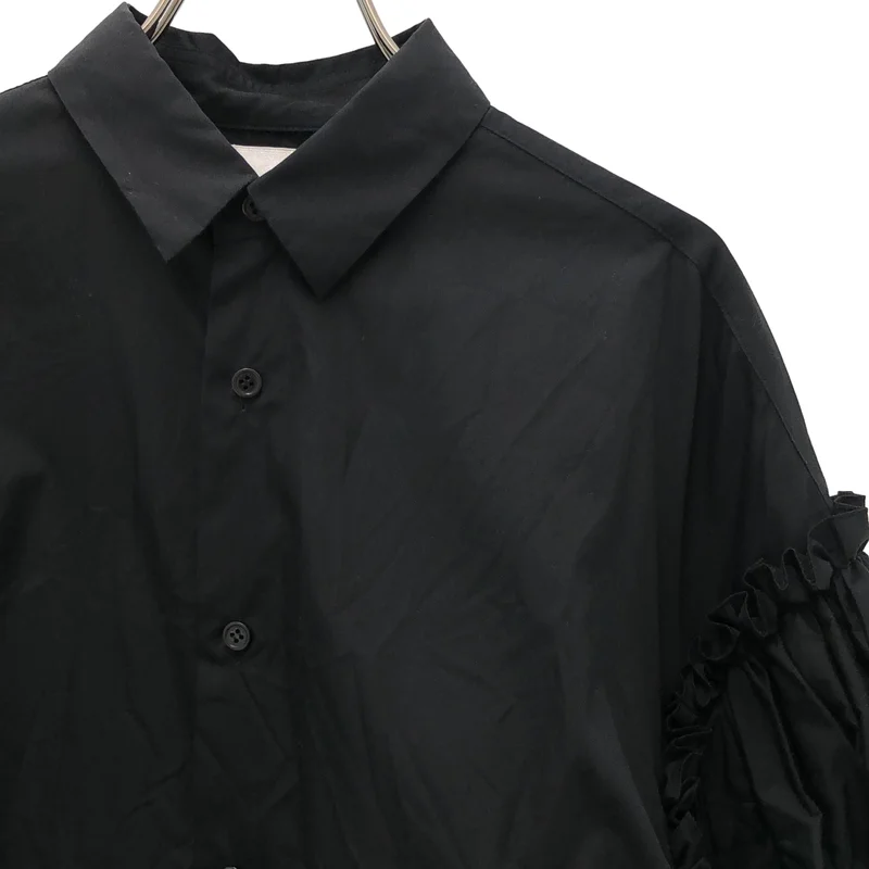noir kei ninomiya / ノワールケイニノミヤ | 2020AW | コットン フリル五分袖 ブラウスシャツ | S | レディース