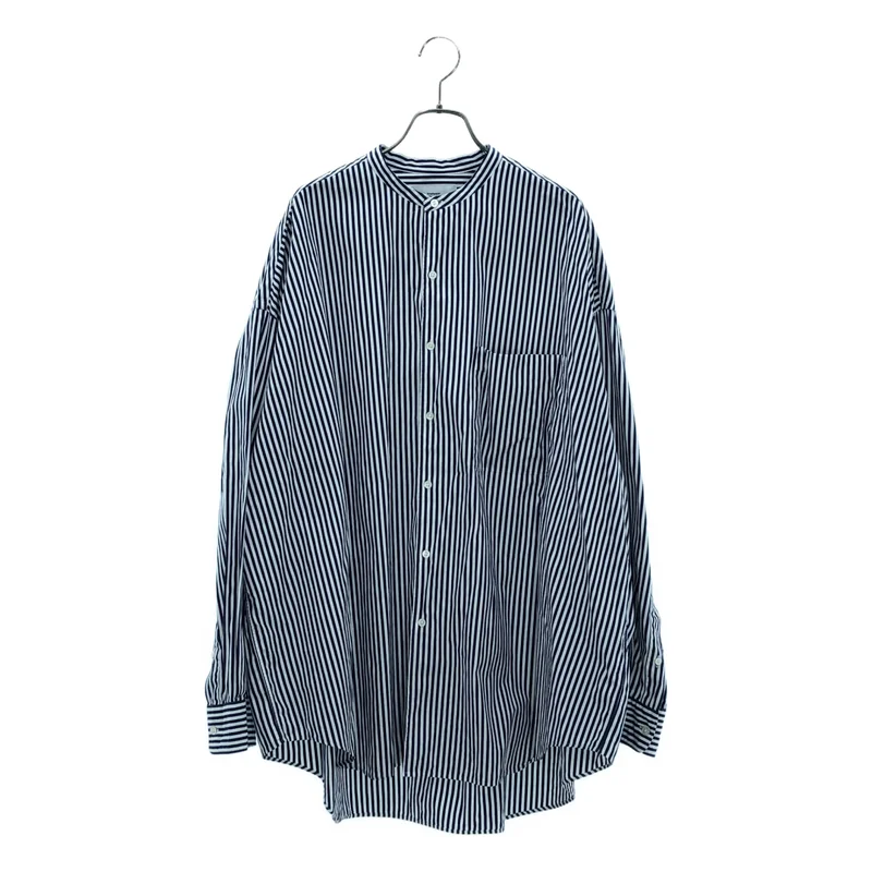 Graphpaper / グラフペーパー | Oversized Band Collar Shirt ストライプバンドカラーシャツ | F | メンズ