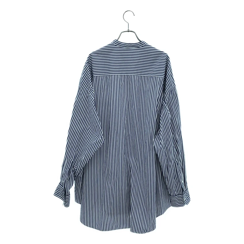 Graphpaper / グラフペーパー | Oversized Band Collar Shirt ストライプバンドカラーシャツ | F | メンズ