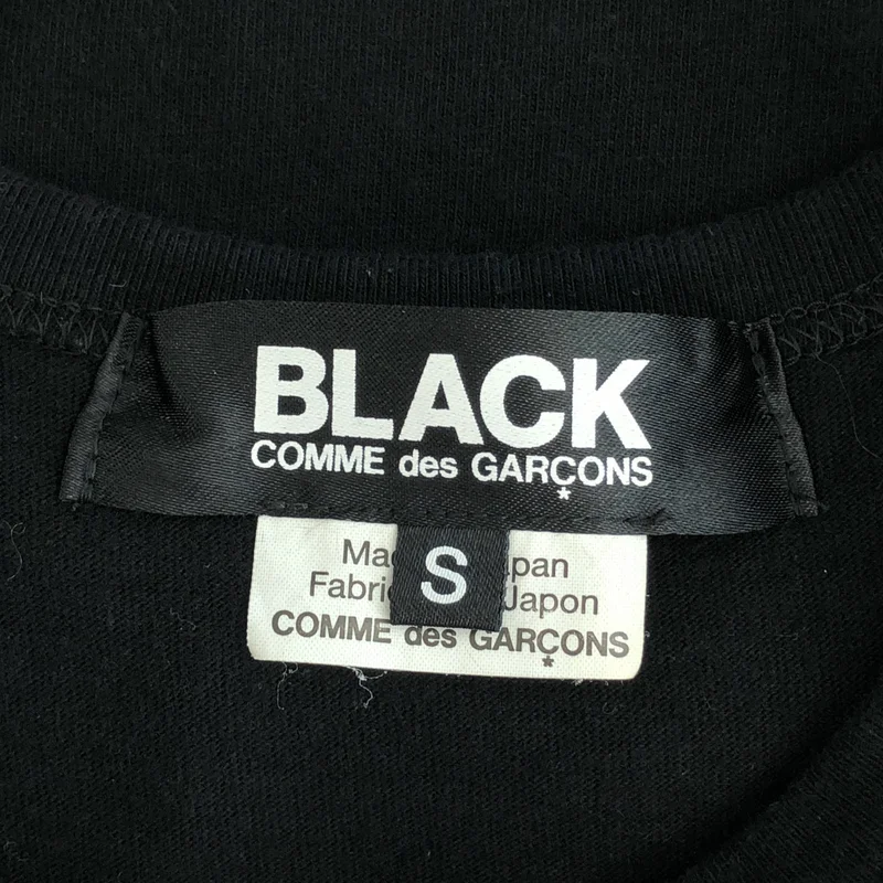 BLACK COMME des GARCONS / ブラックコムデギャルソン | 2019AW | コットン プリント 加工 クルーネック カットソー | S | レディース
