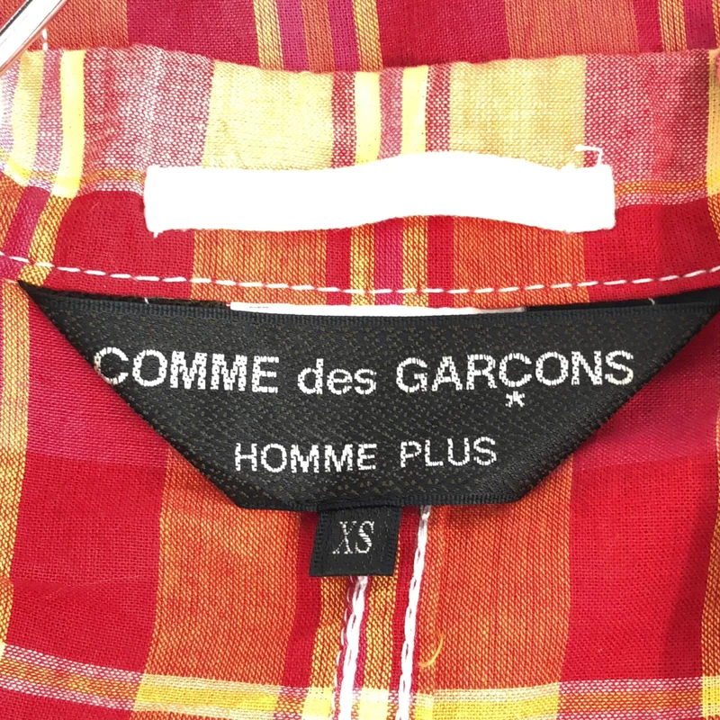 COMME des GARCONS HOMME PLUS / コムデギャルソンオムプリュス | 2010SS | 異素材 チェック ニット切替 ジャケット | XS | メンズ