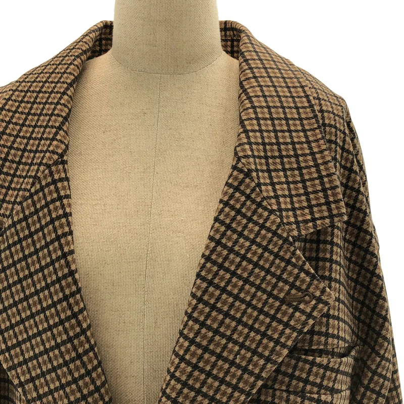 BED J.W. FORD / ベッドフォード | Over coat チェック カットアウト チェスターコート | 2 | メンズ