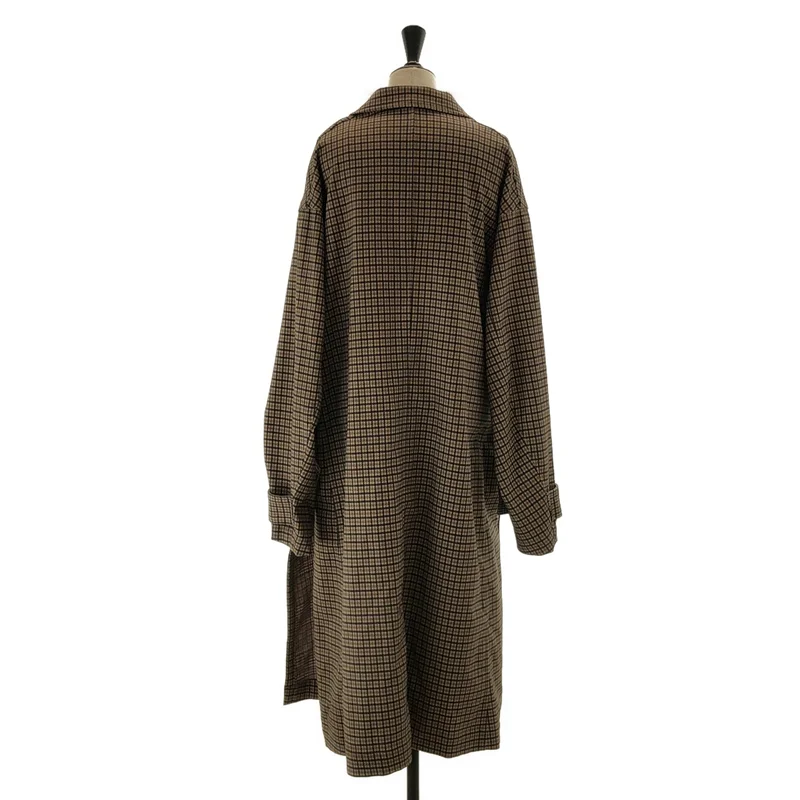 BED J.W. FORD / ベッドフォード | Over coat チェック カットアウト チェスターコート | 2 | メンズ