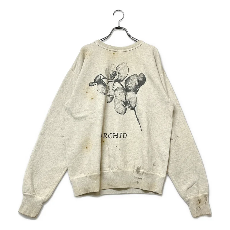 SAINT MICHAEL  Mxxxxxx / セントマイケル | CRW SWEAT SH_orchid_GREY / クルー スウェット オーキッド スウェット トレーナー | L | メンズ